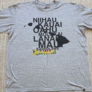 Men’s Hurley Gray Hawaii Graphic Tee SZ XL